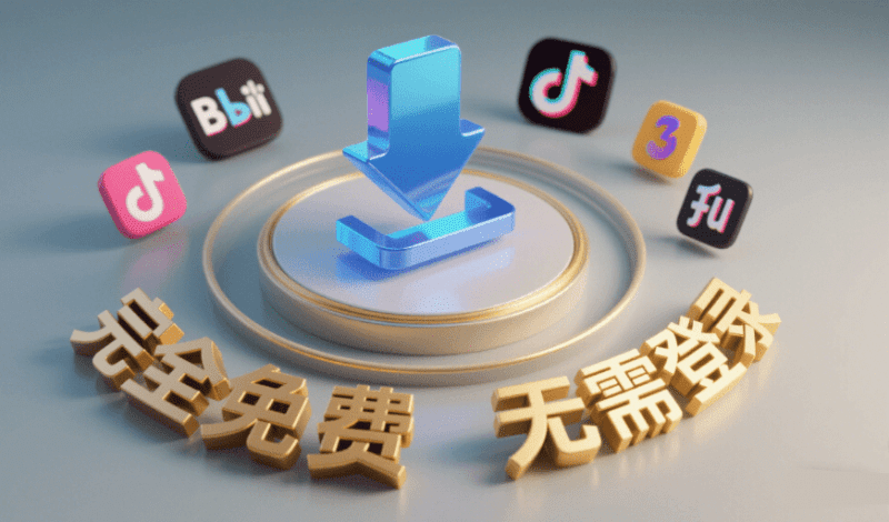 BestVideo下载器！主流平台视频一键解析下载，支持B站、某音、某红书、某手等平台，免费在线用！-爱学吧资源网-免费高质量素材资源分享站